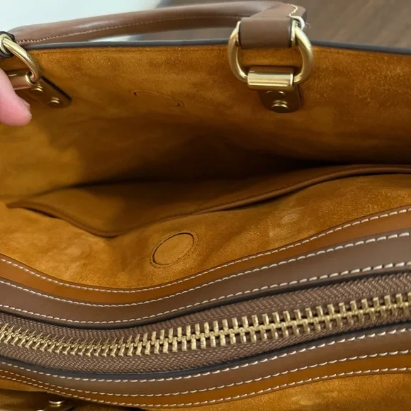 Coach Brown and Tan Briefcase with Monogram Elegance - Picture 7 of 7